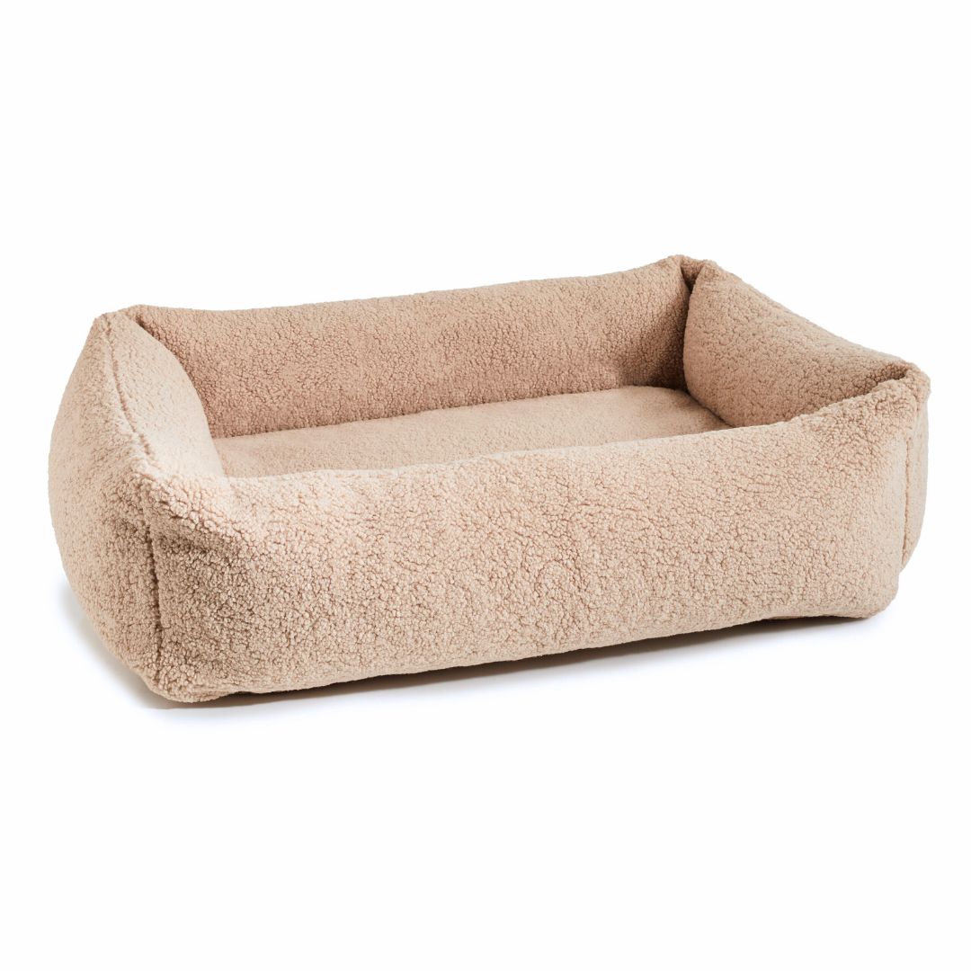 Hundebett Teddy Bouclé Ortho oder Classic Creme