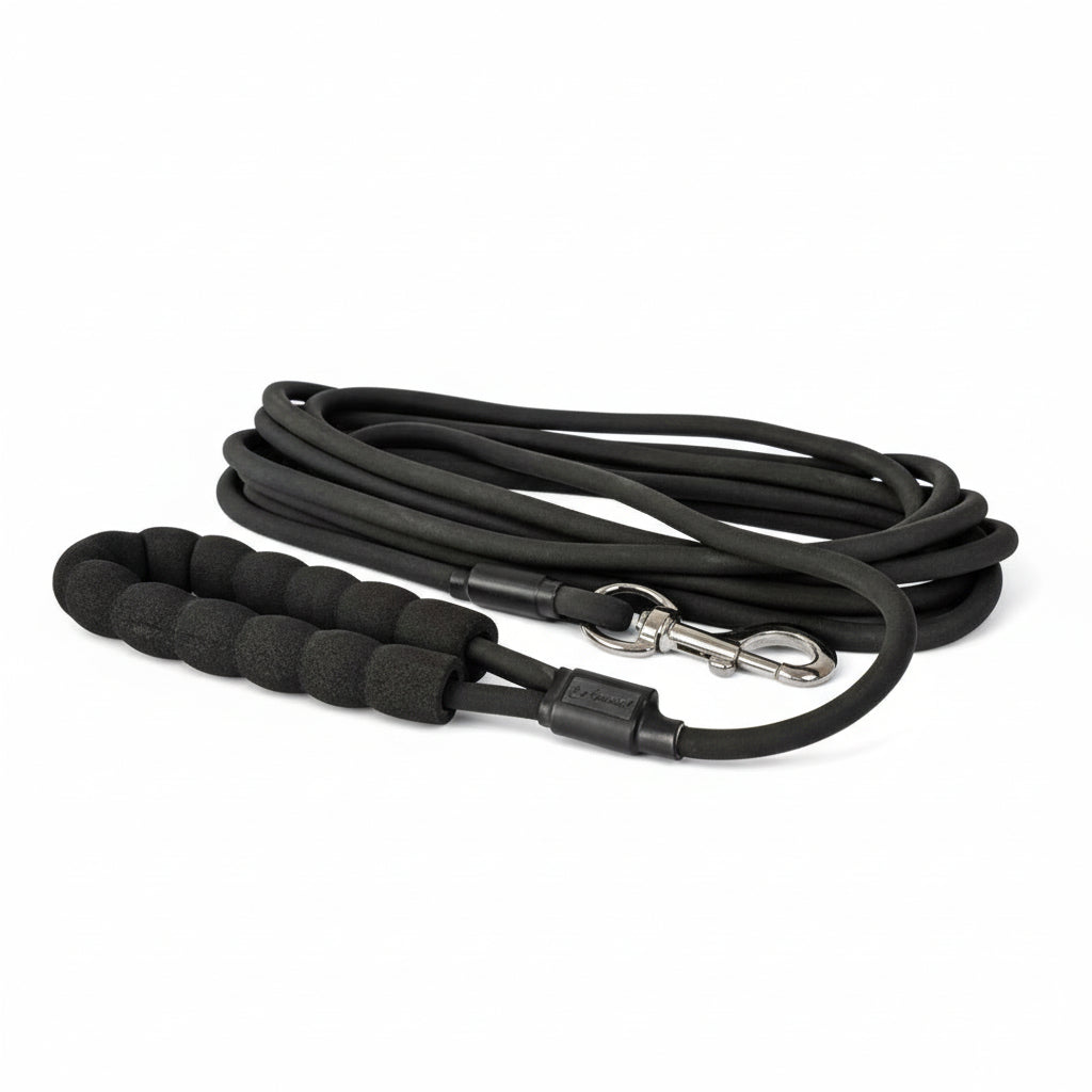 Trekking Schleppleine rund mit Griff Schwarz