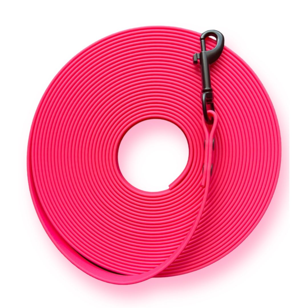 Schleppleine-BioThane-Neo-Neon-Pink