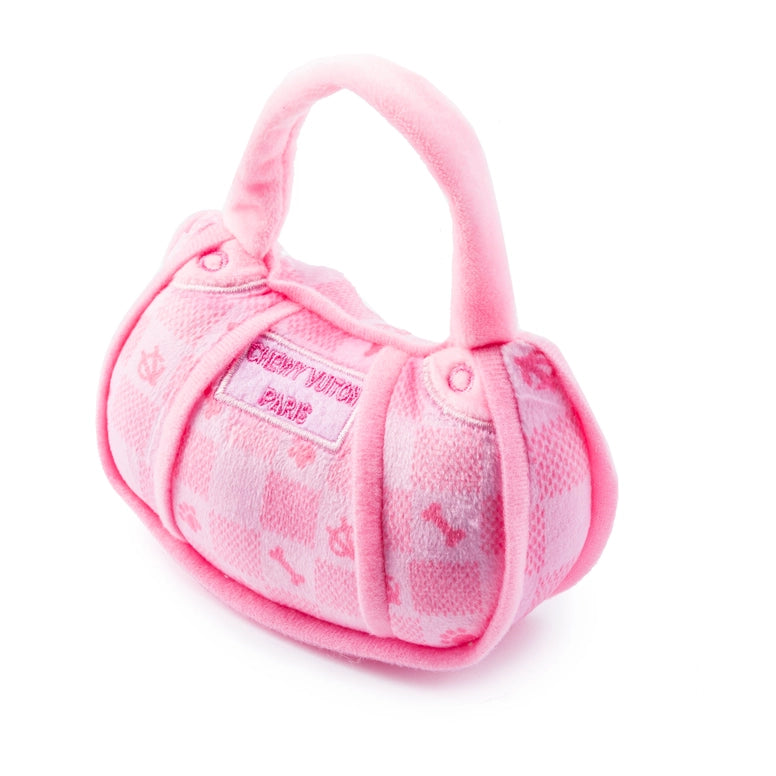 Chewy-Vuiton-Pink-Checker-Handtasche-seitlich