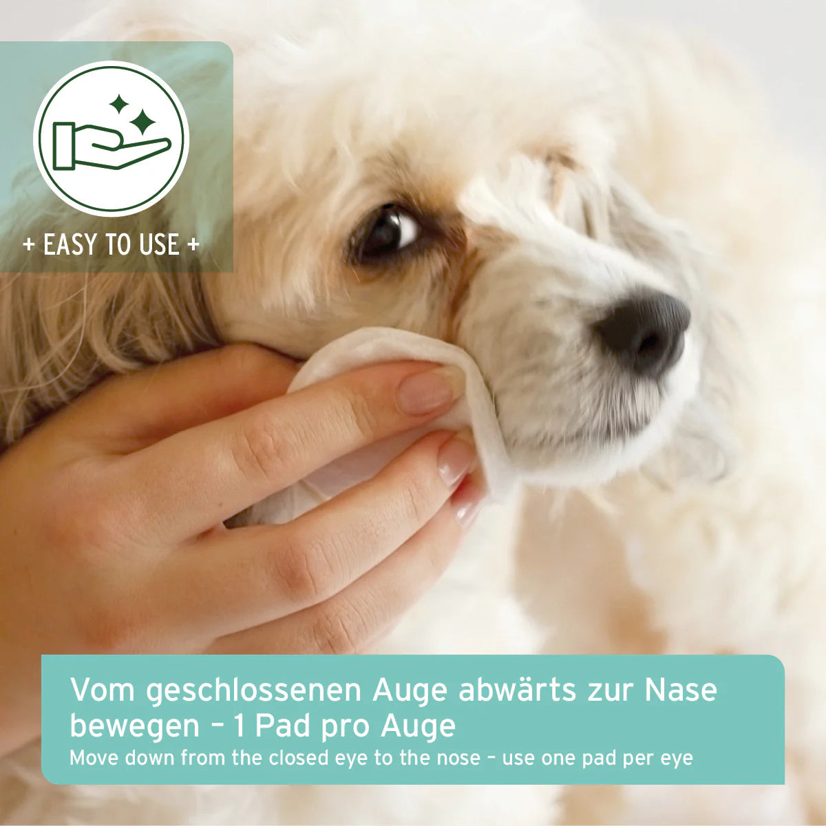 Aniforte-Augen-Reinigungspads-Anwendung