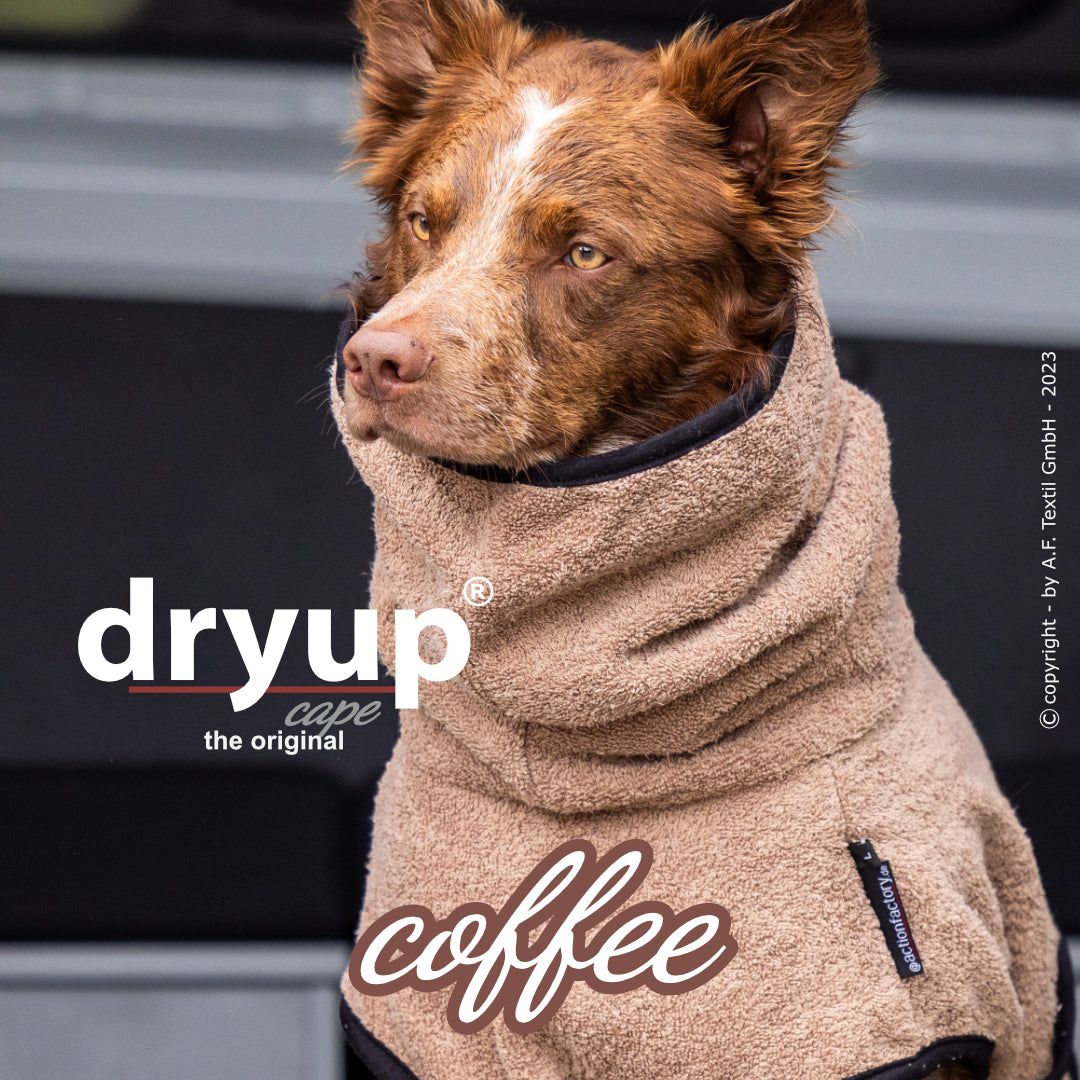Hundebademantel-Dryup-Cape-Coffee-Hund