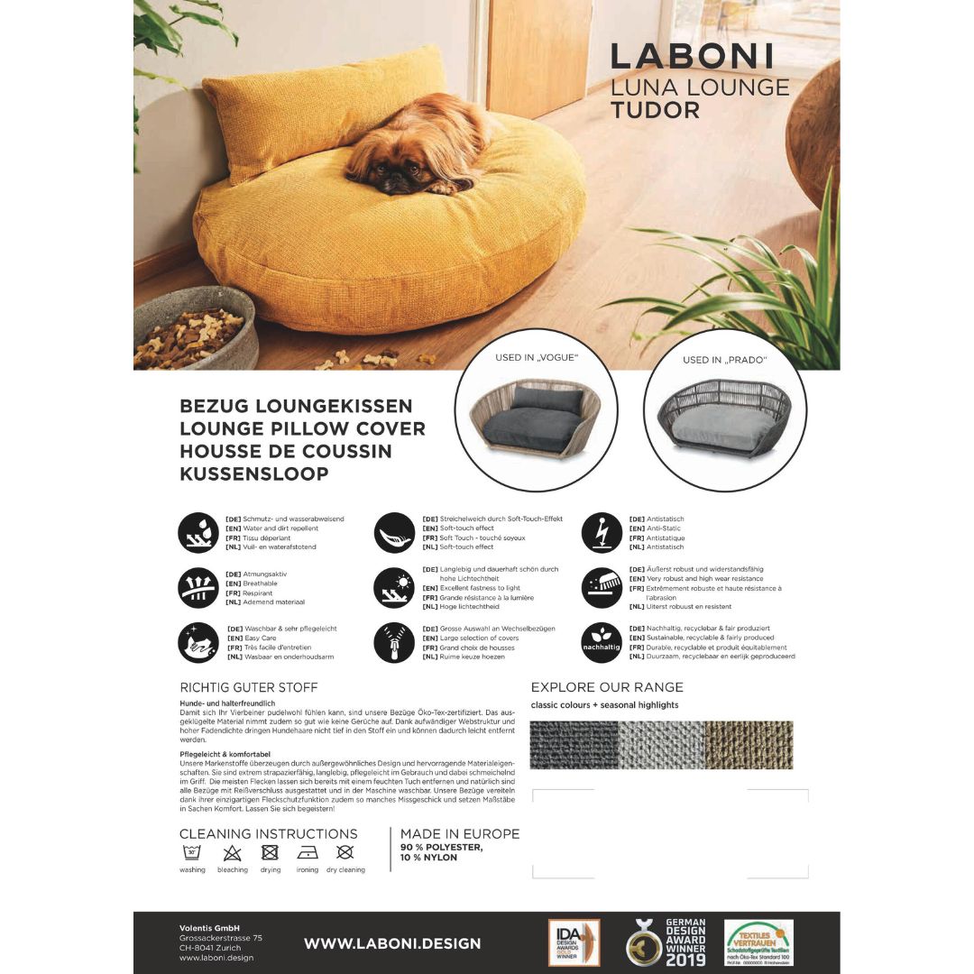 Hundekissen Luna Lounge Tudor Grey