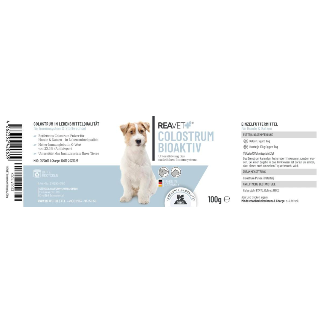 ReaVet-Colostrum-Bioaktiv-Etikett
