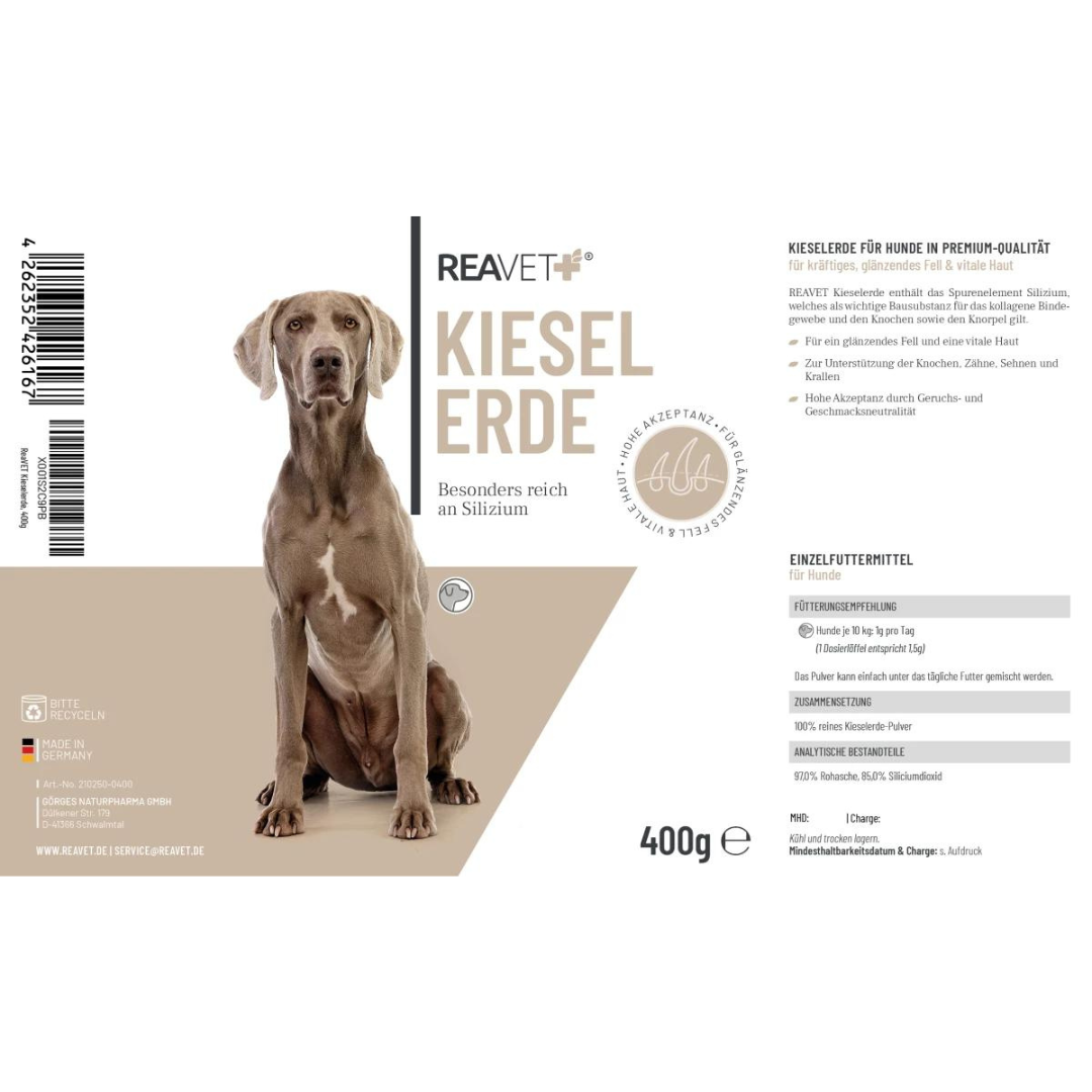 ReaVet-Kieselerde-Pulver-Etikett