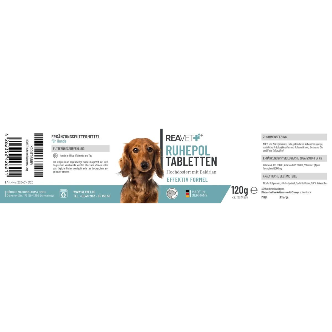 Reavet-Ruhepol-Tabletten-Etikett