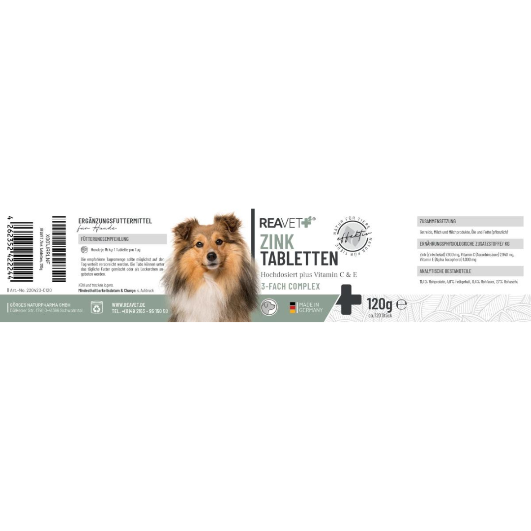ReaVet-Zink-Tabletten-Etikett