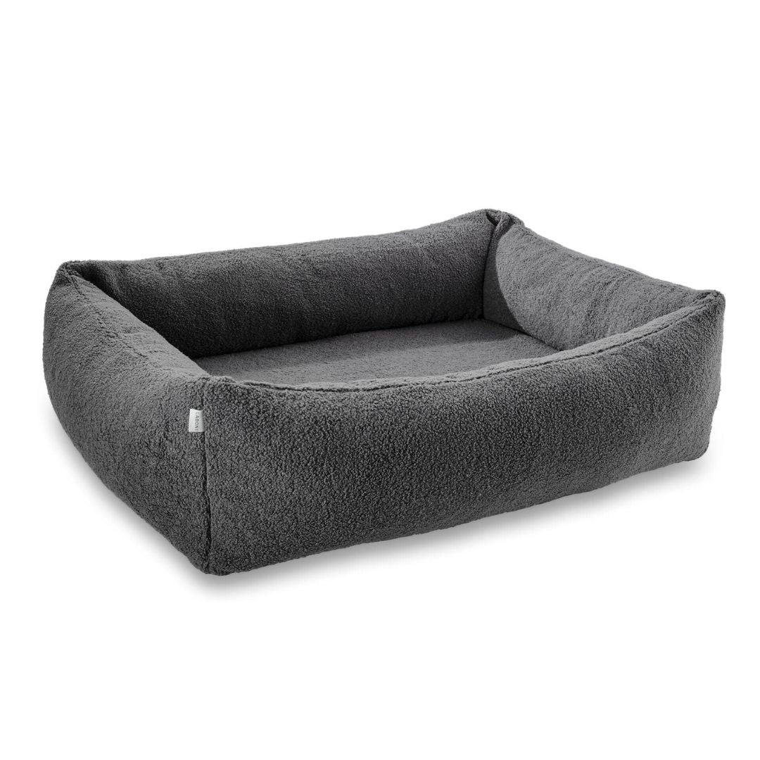 Laboni-Classic-Hundebett-Teddy-Grey-Ortho-Matratze