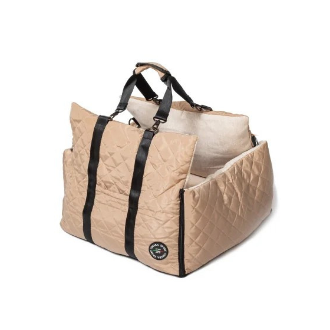 Chiara-Hundeautositz-Hundetragetasche-Luxury-Beige