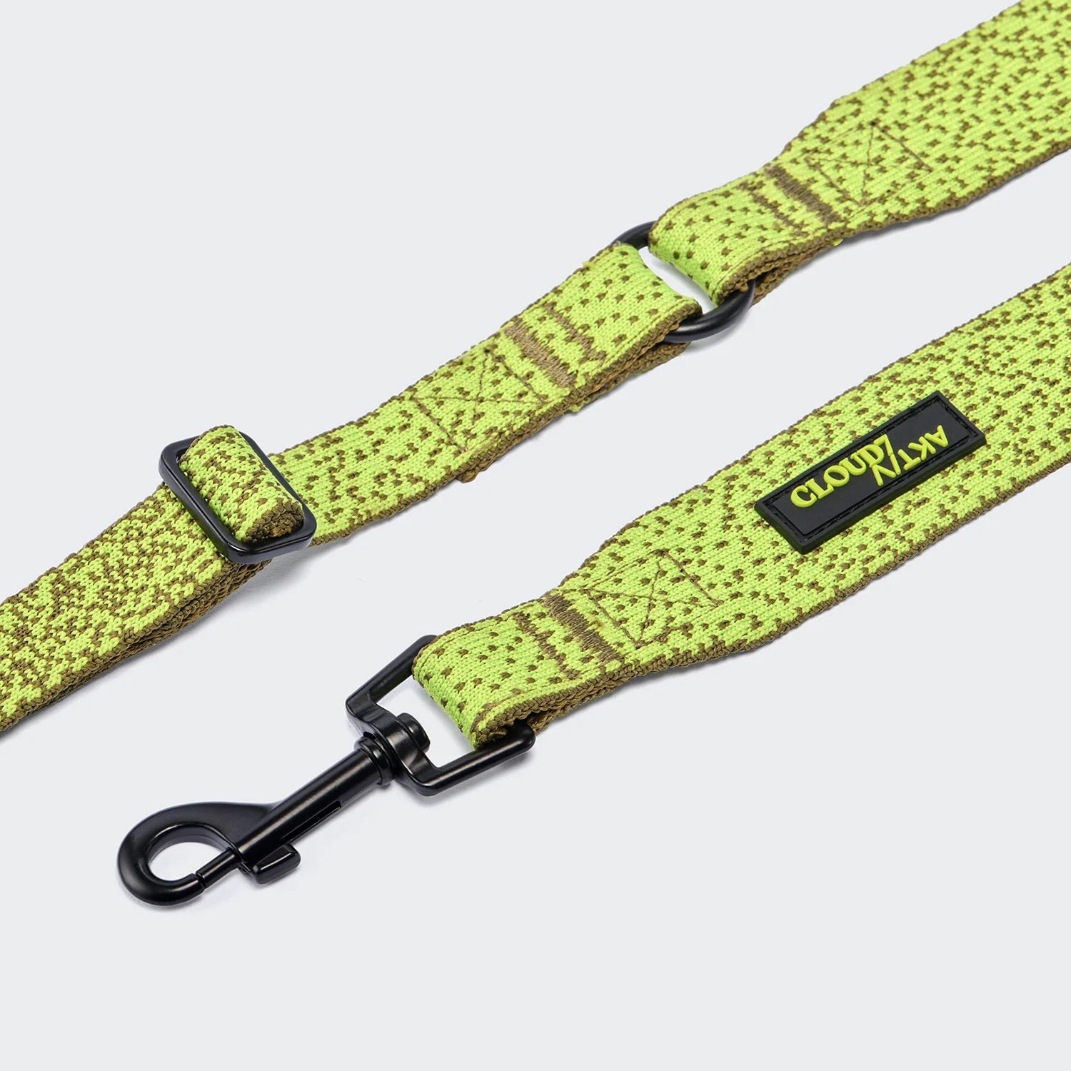 Cloud7-AKTIV-Hundeleine-Knit-L-3-Khaki-NeonGreen-2