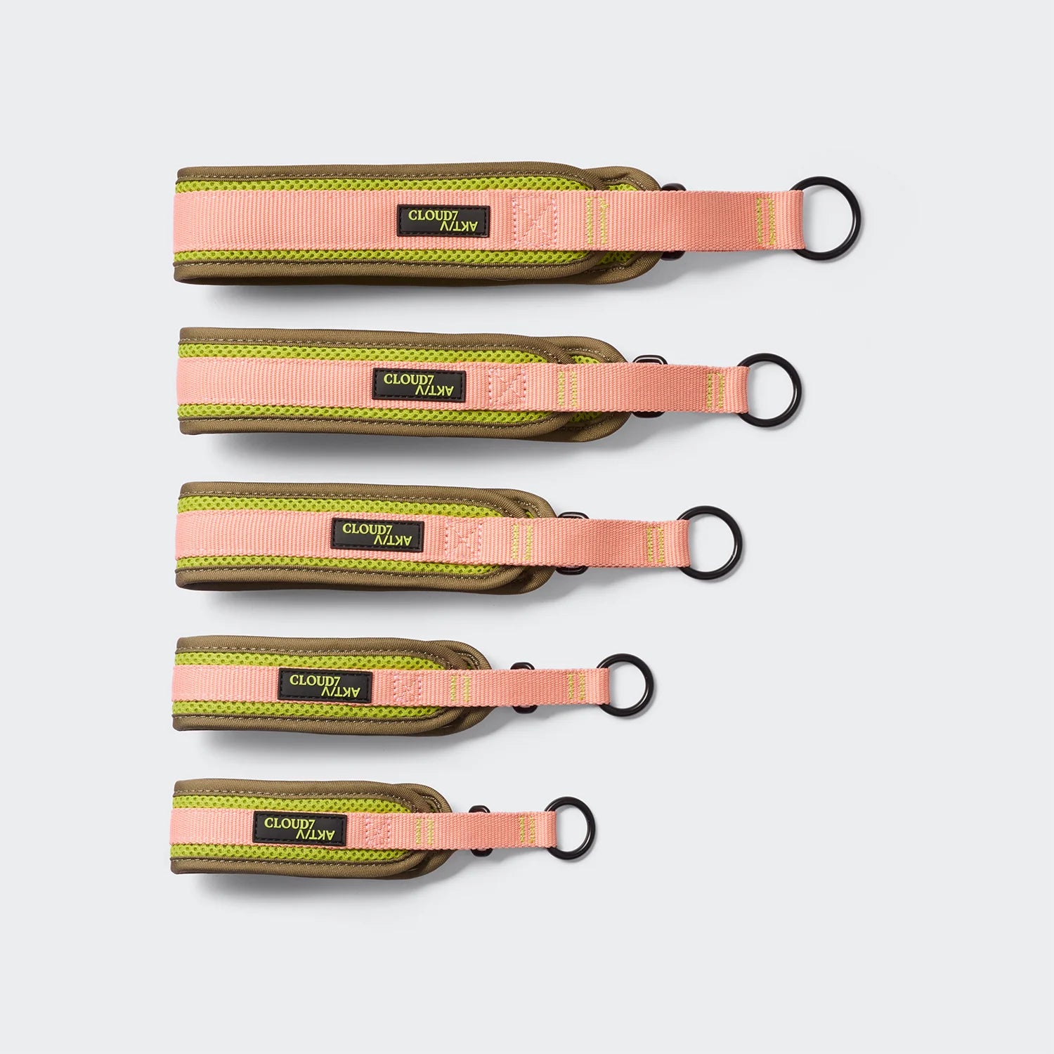 Cloud7-C1-Zugstopp-Halsband-AKTIV-NeonGreen-Peach-4