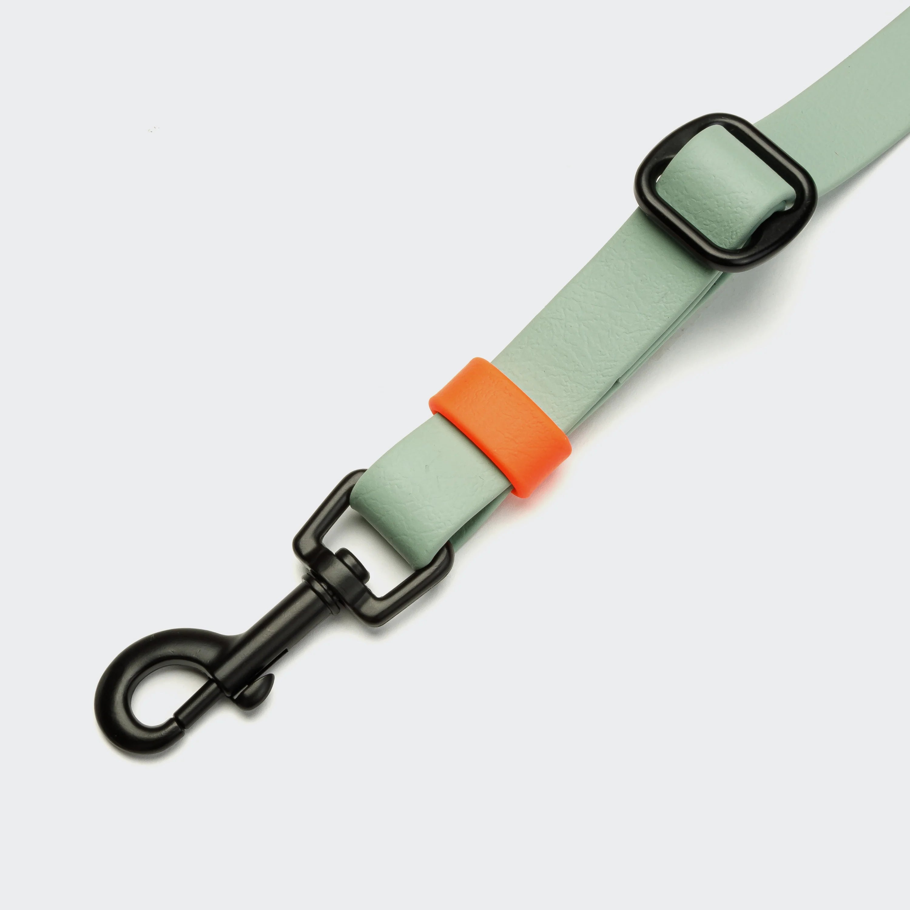 Cloud7-Freihandleine-BioThane-Ipanema-Mint-Neon-Orange-Karabiner