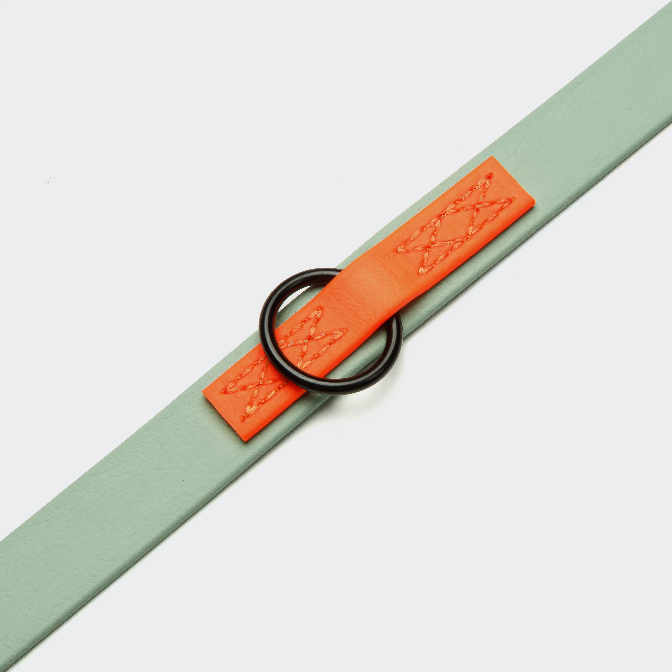 Cloud7-Hundeleine-verstellbar-BioThane-Ipanema-Mint-Neon-Orange-Detail