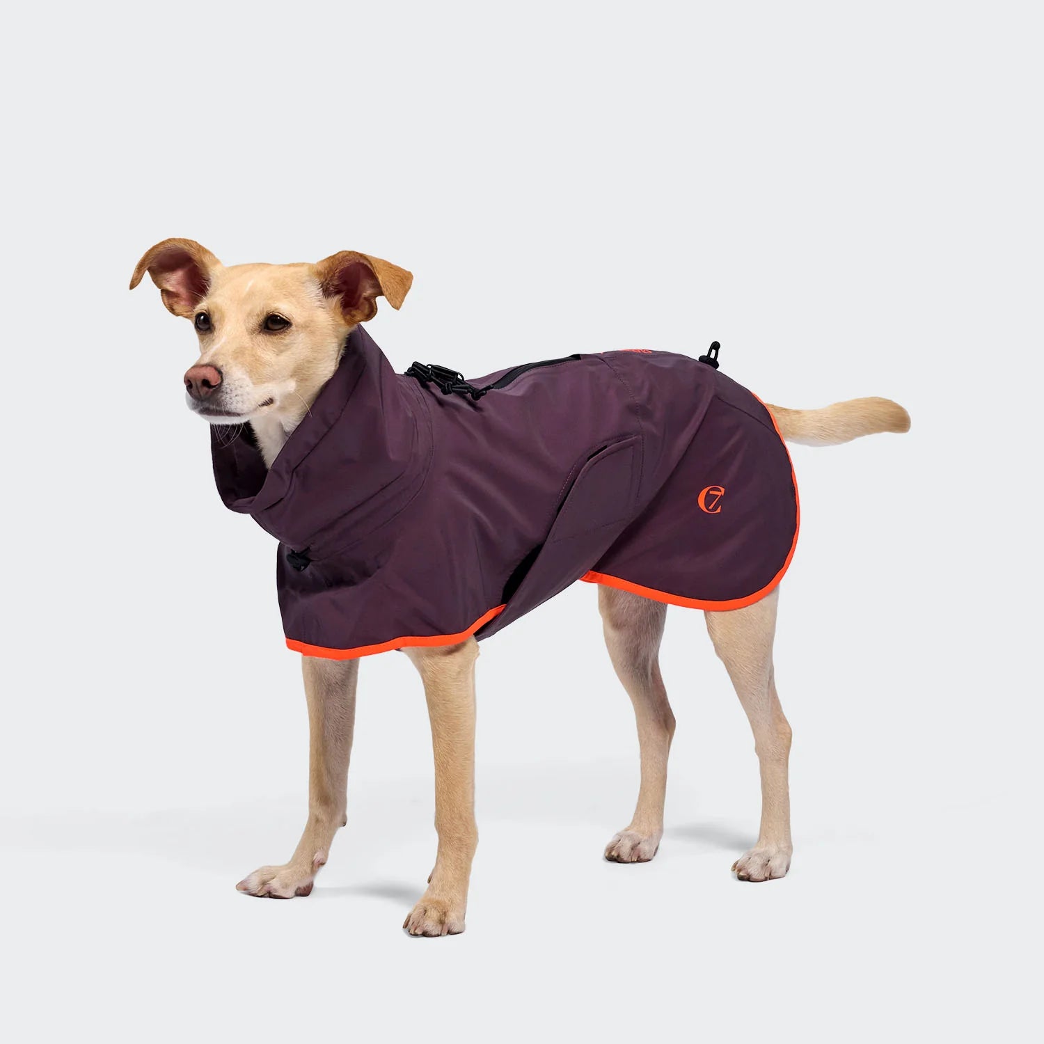 Cloud7-Hunderegenmantel-AKTIV-Aubergine-Orange-3