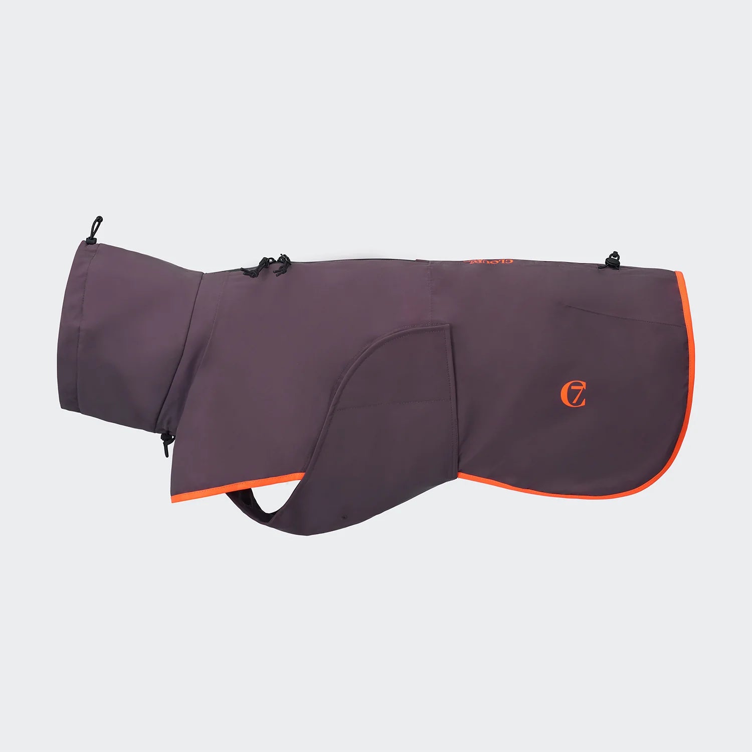 Cloud7-Hunderegenmantel-AKTIV-Aubergine-Orange