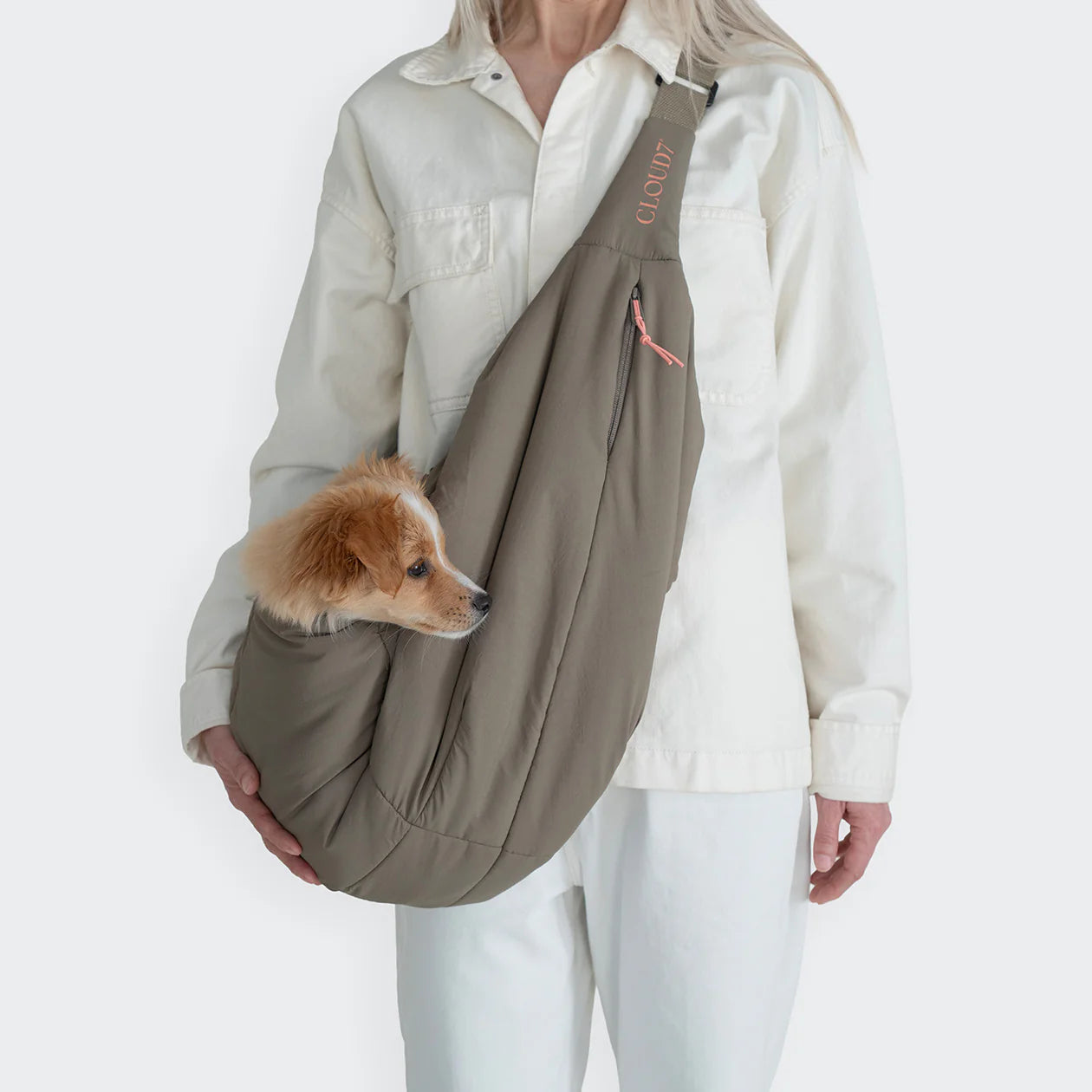 Cloud7-Hundeumhaengetasche-LTTL-Puffer-Khaki_Peach