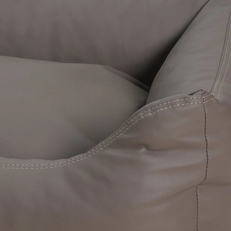 Dogs-in-the-City-Hundebett-Saddle-Kunstleder-Taupe-Detail