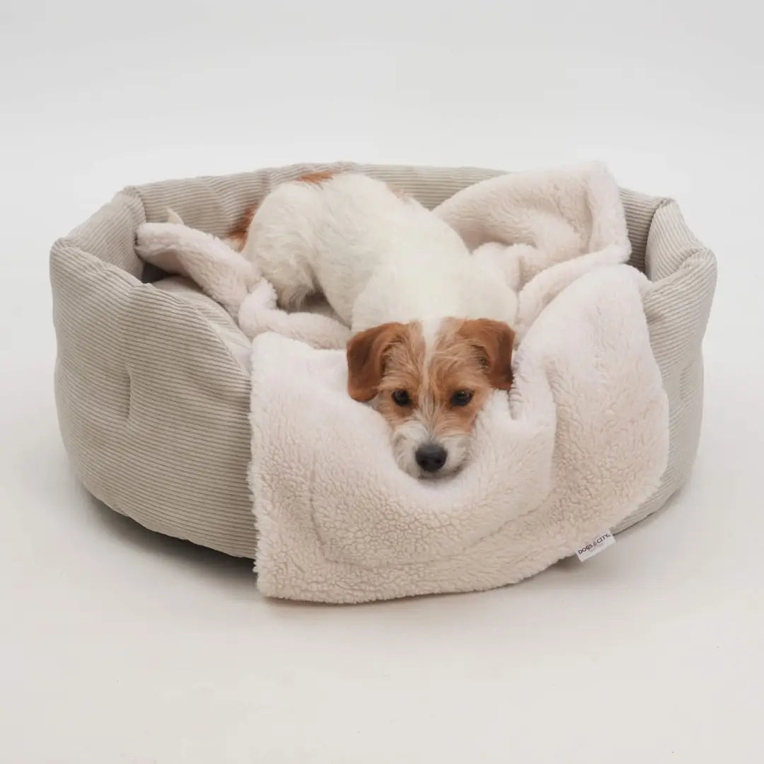 Dogs-in-the-City-Hundekörbchen-Chelsea-Cord-Gravel