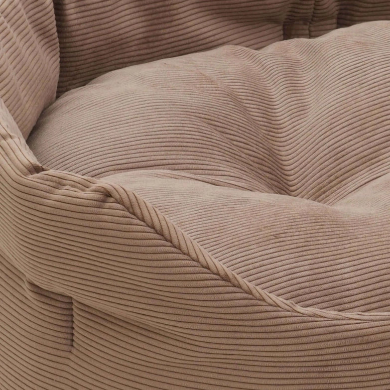 Dogs-in-the-City-Hundekörbchen-Chelsea-Cord-Toffee-Detail