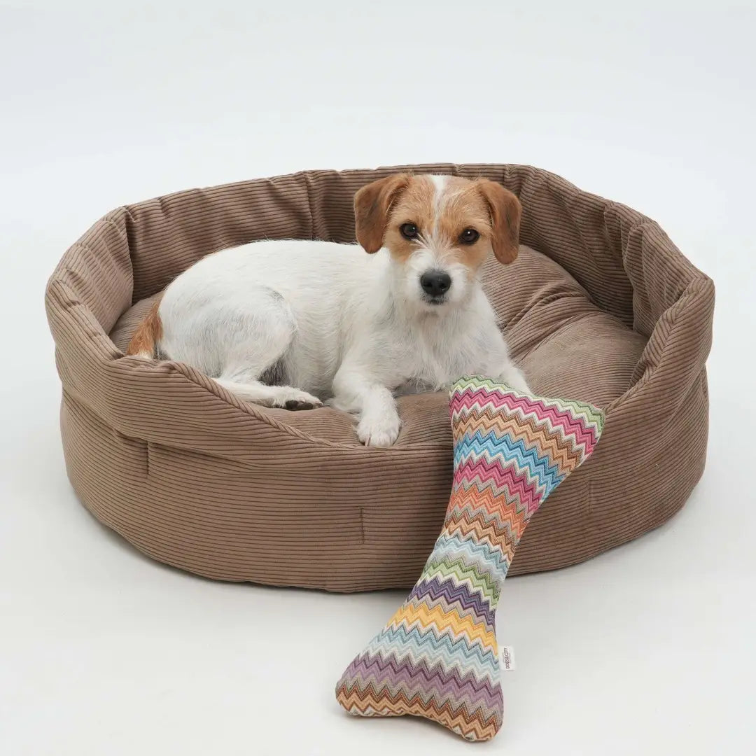 Dogs-in-the-City-Hundekörbchen-Chelsea-Cord-Toffee-Hund3