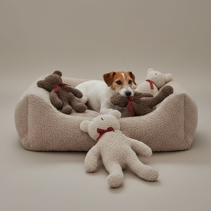 Dogs-in-the-City-Hundespielzeug-Plüschteddy-Charly-Paddy-Gravel