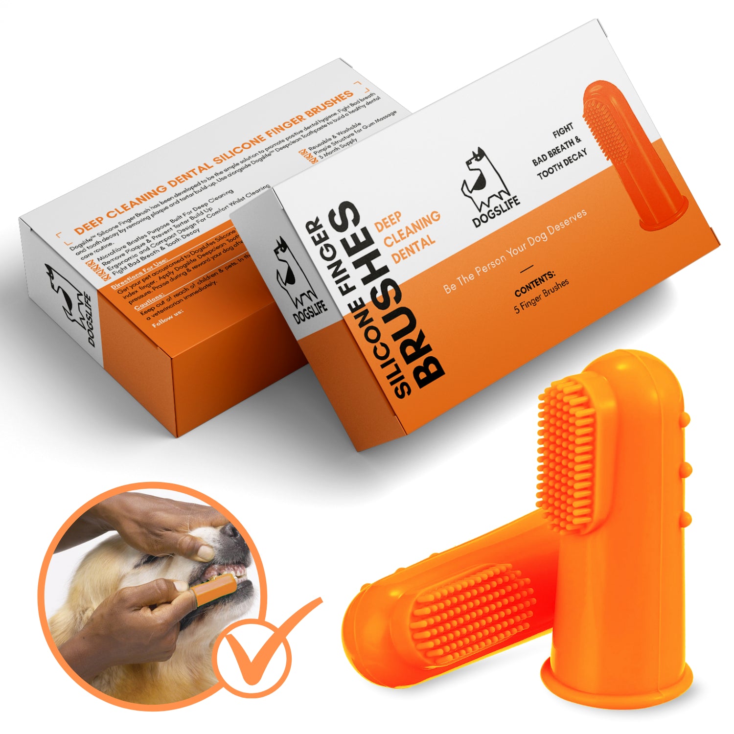 Dogslife-Silikon-Fingerbrush-Anwendung