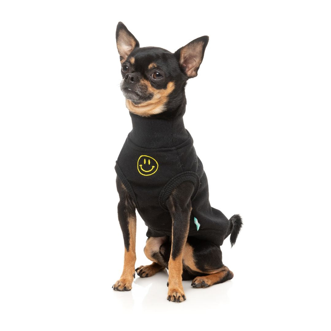Fuzzyard-Hundepullover-Sweater-Smiley-Black-Hund3