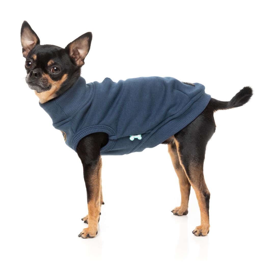 Fuzzyard-Hundepullover-Sweater-Smiley-Navy-Hund