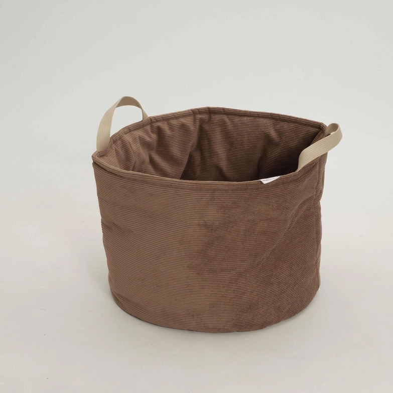 Hundebett-Shopper-Little-Basket-Chelsea-Cord-Toffee-Detail2