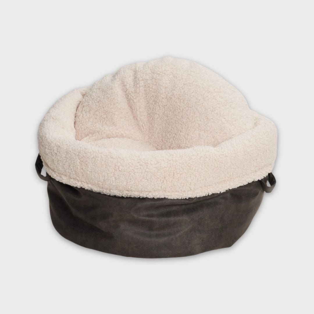 Hundebett-Shopper-Little-Basket-Saddle-Graphit-2