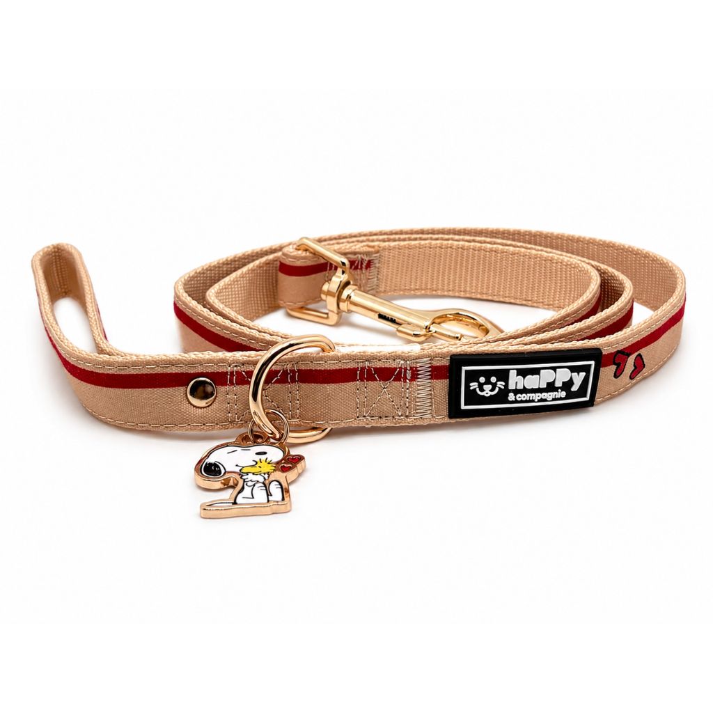 Hundeleine-Snoopy-Beige
