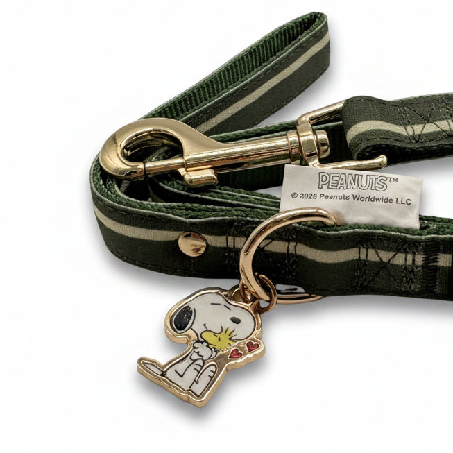 Hundeleine-Snoopy-Khaki-Detail