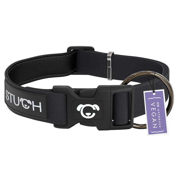 Stuch-gepolstertes-Hundehalsband-Schwarz