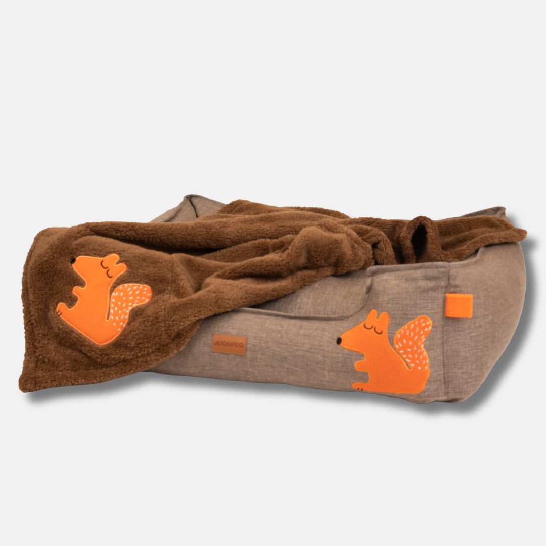 Monpeo-Hundedecke-Foxy-Single-Layer-Bett