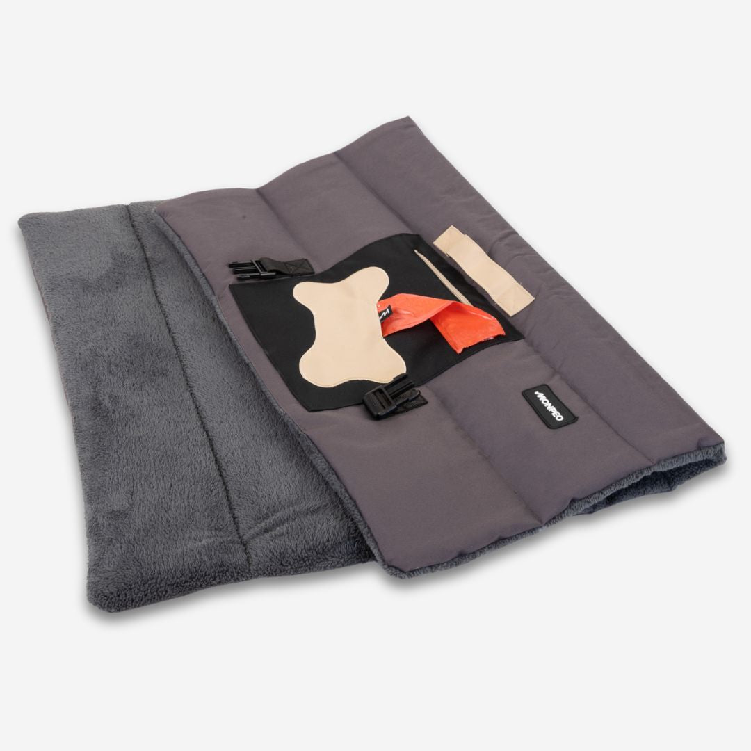 Monpeo-Outdoor-Hundereisematte-Roll-Up-Grey