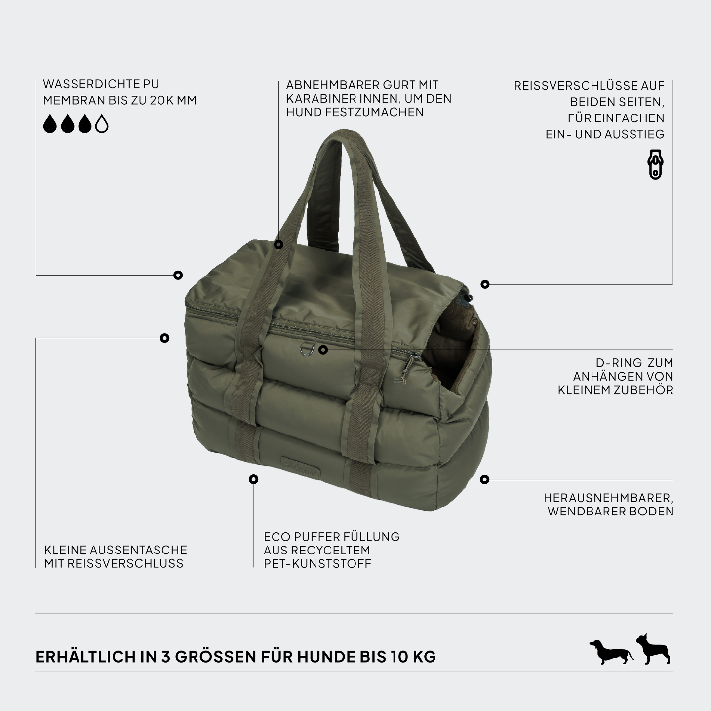 Hundetasche Montreal Sandy Brown