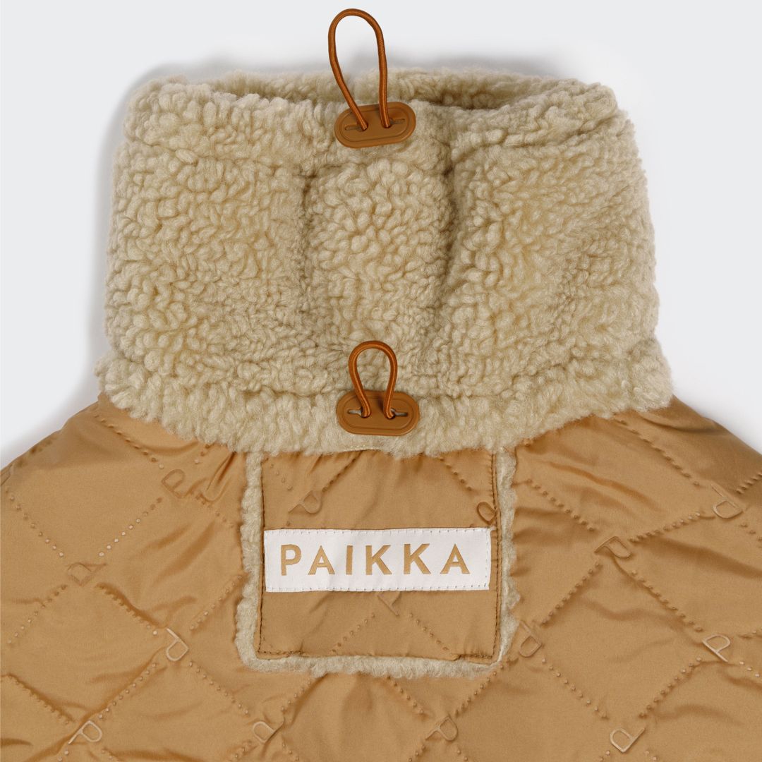 Paikka-Hundewintermantel-Sherpa-Camel-Kragen