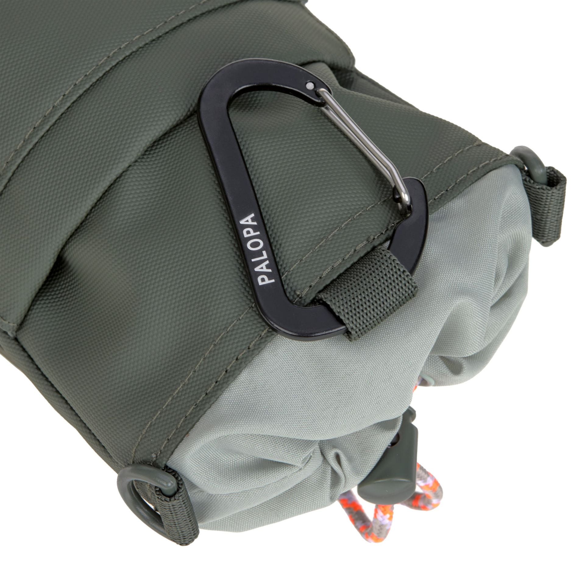 Palopa-Flaschen-Leckerlitasche-Boudi-Dark-Olive-Karabiner