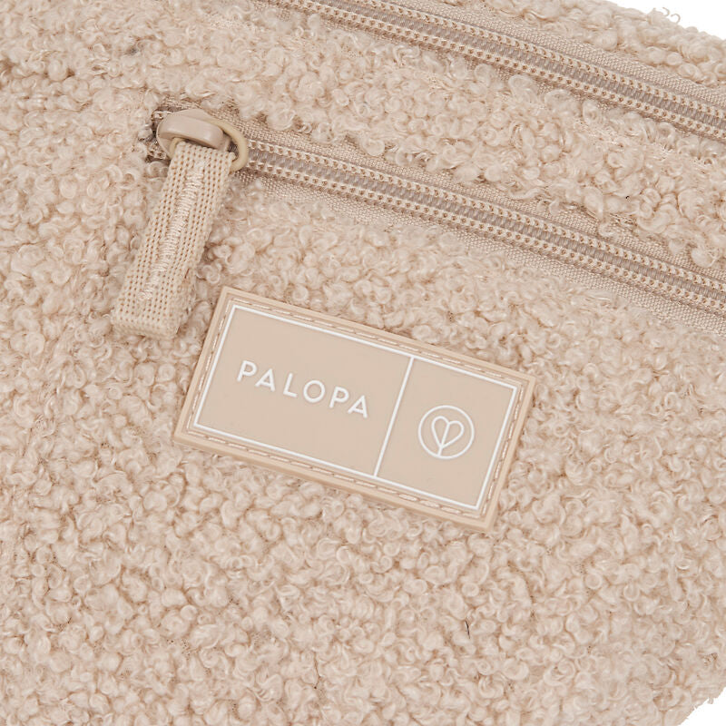Palopa-Gassitasche-Emma-Teddy-Fleece-Beige-Detail