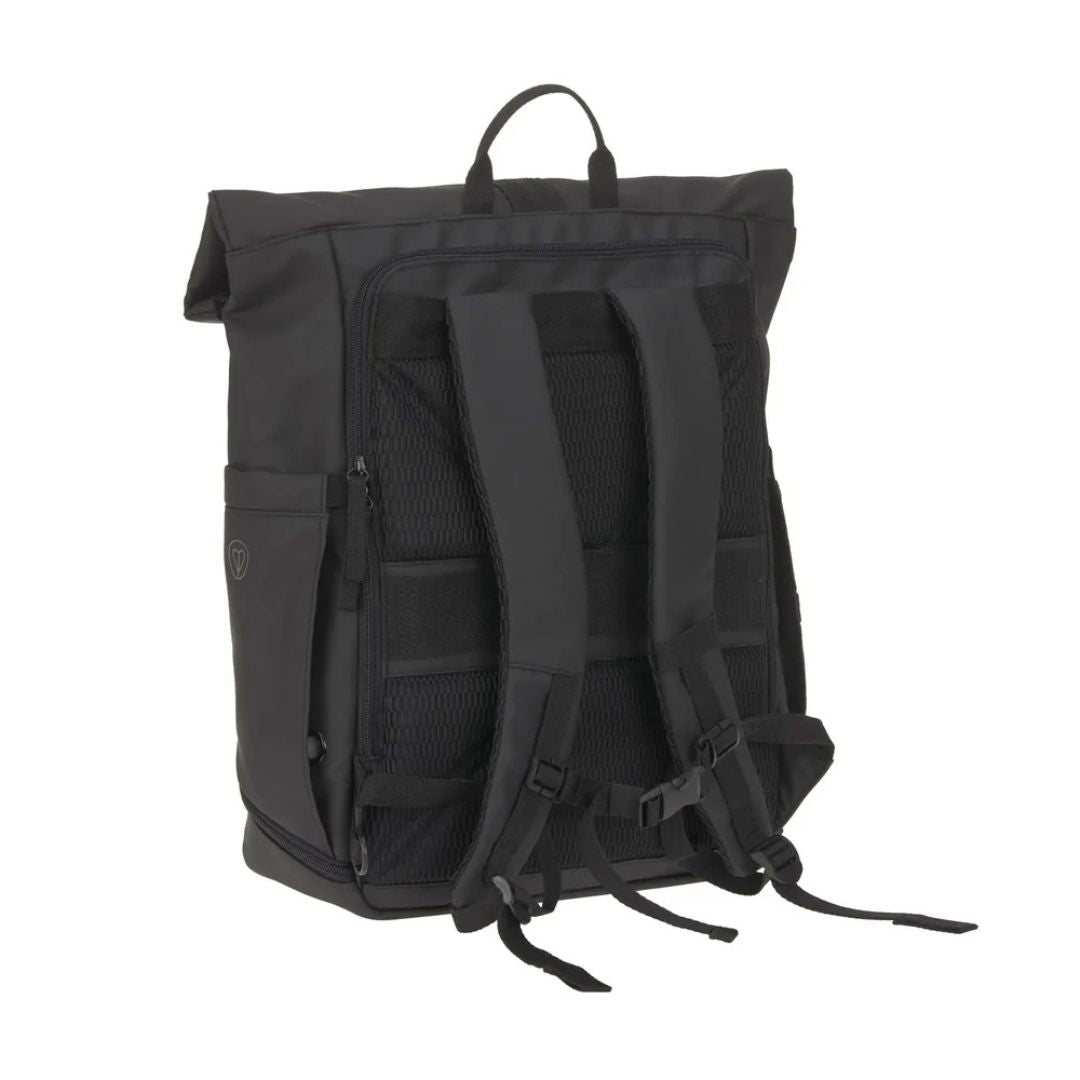 Palopa-Rolltop-Rucksack-Yoska-Schwarz-Rückseite