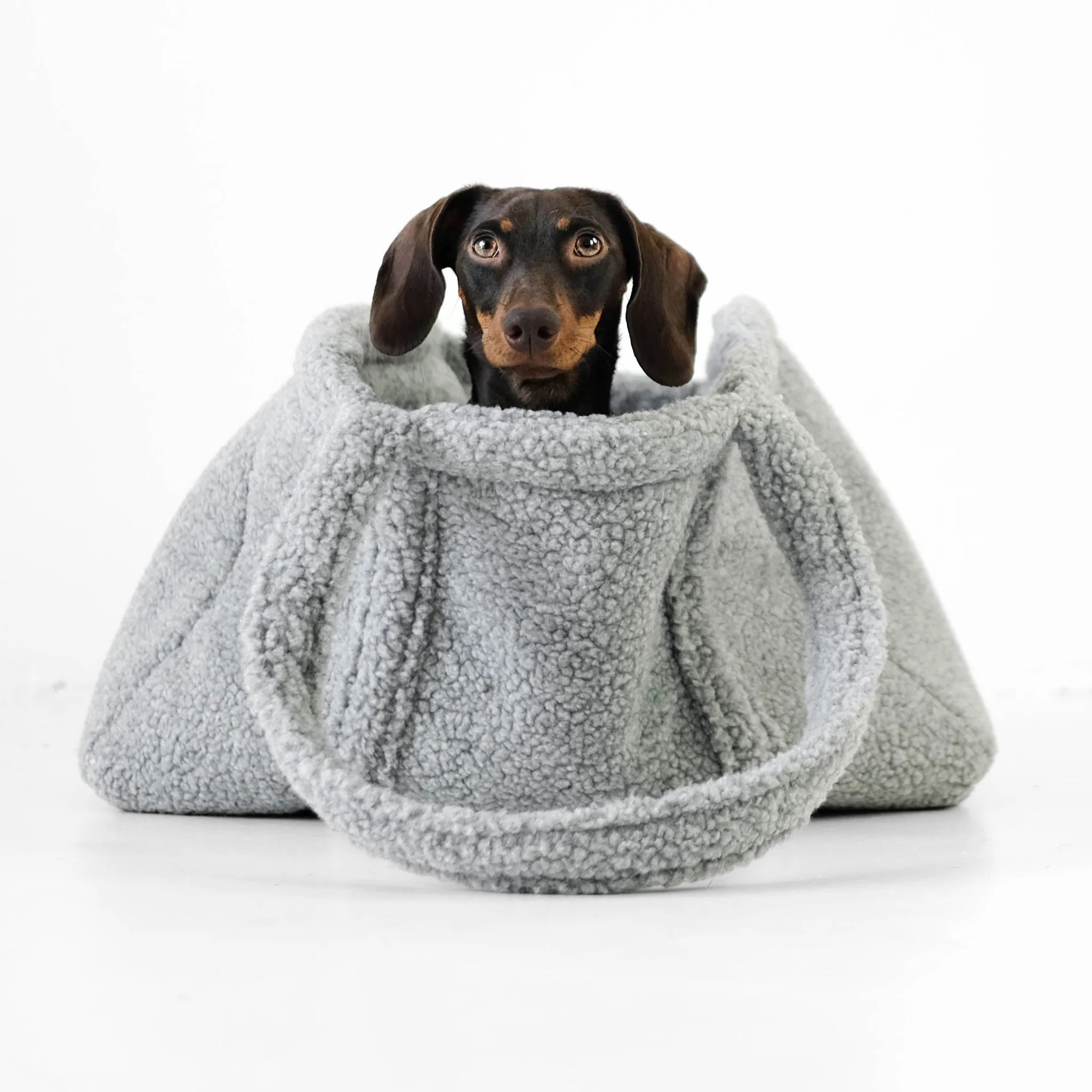 Karma-Hund-Hundetragetasche-Teddy-Shopper-Grey-Dackel