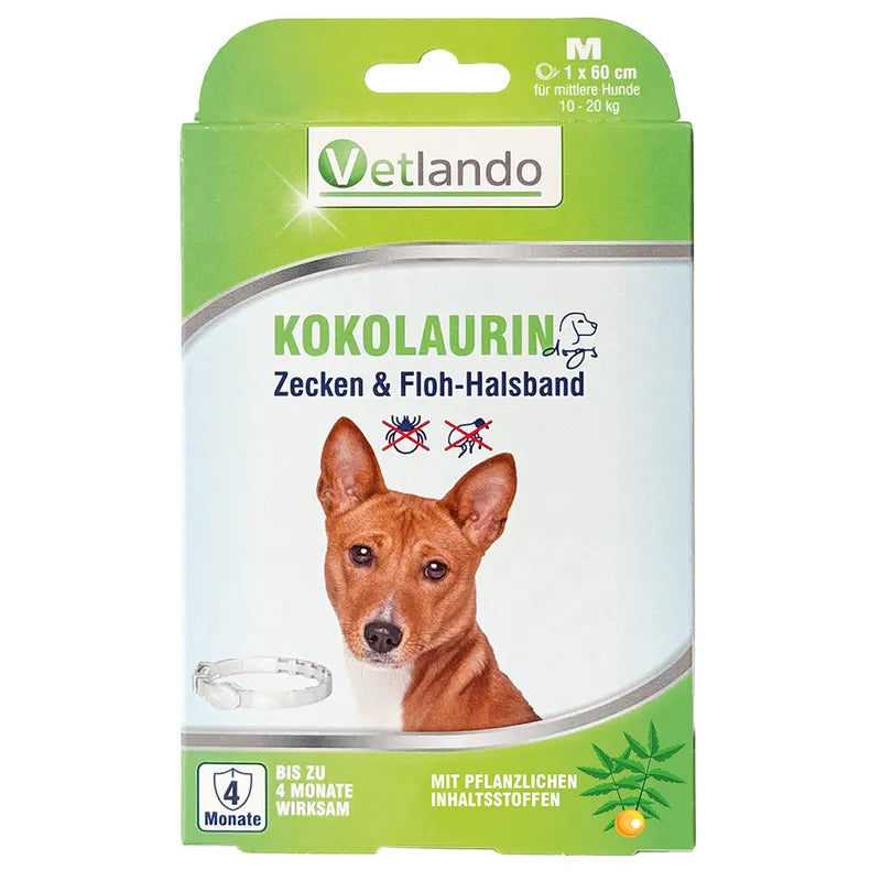 Vetlando-Kokolaurin-Zecken-Floh-Halsband-Hunde-M
