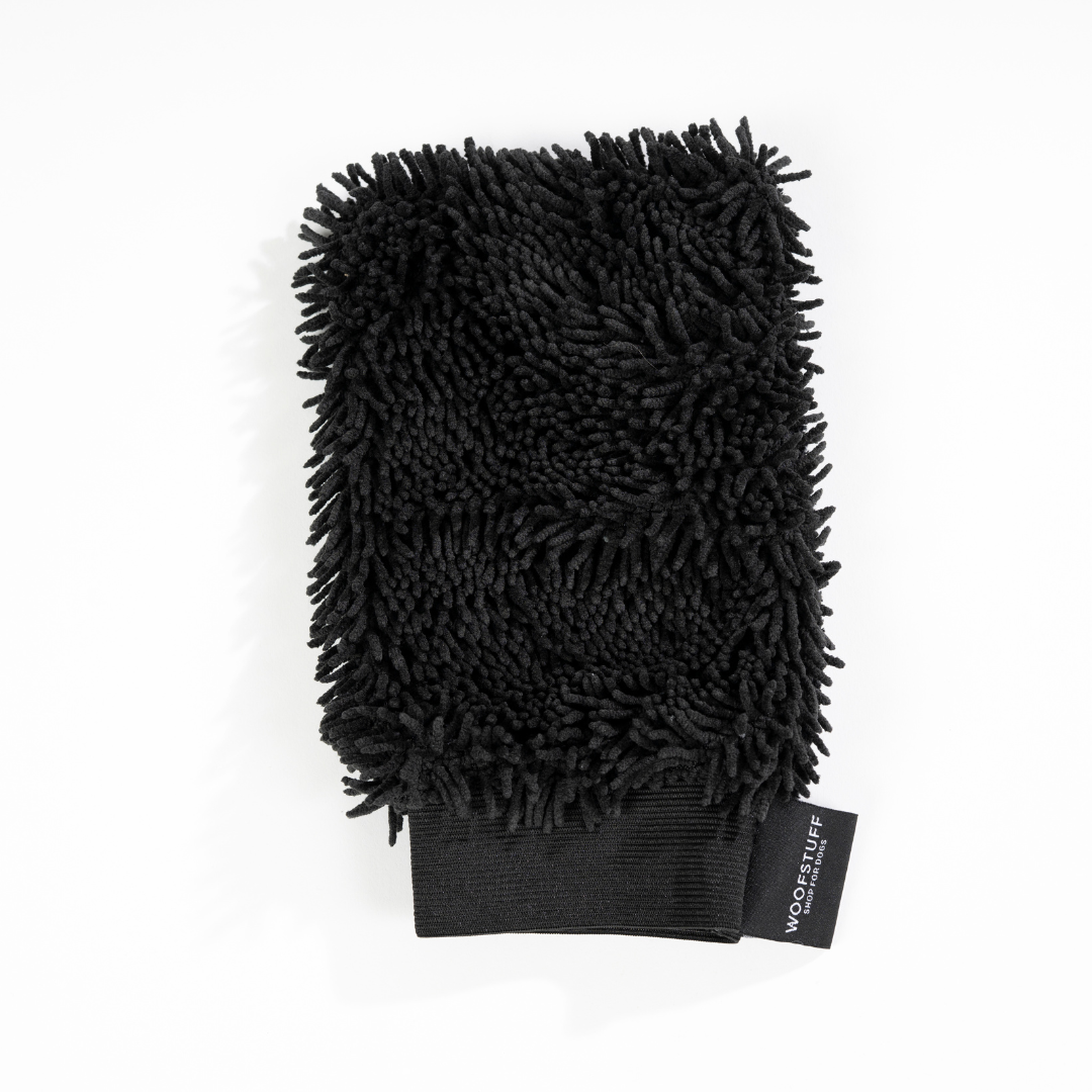 Hunde-Trockenhandschuh-Quick-Dry-Anthrazit-Logo