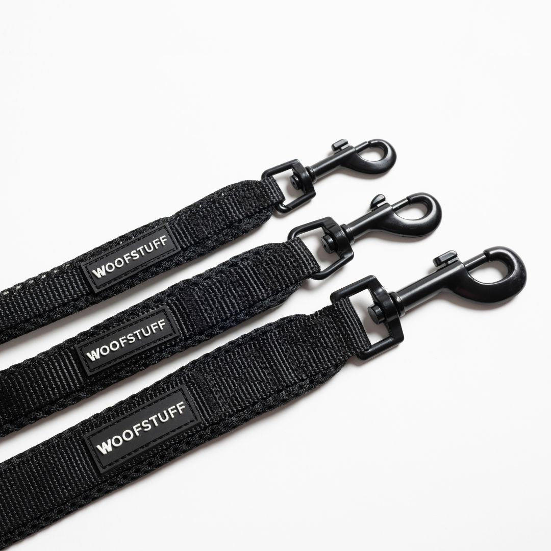 Woofstuff-Hundeleine-Nova-Schwarz-Karabiner