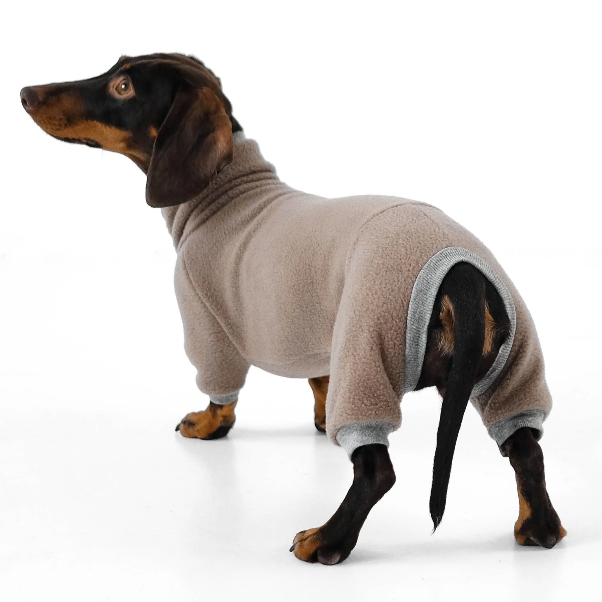 arma-Hund-Polar-Fleece-Overall-Dackel-Walnut-Rückseite