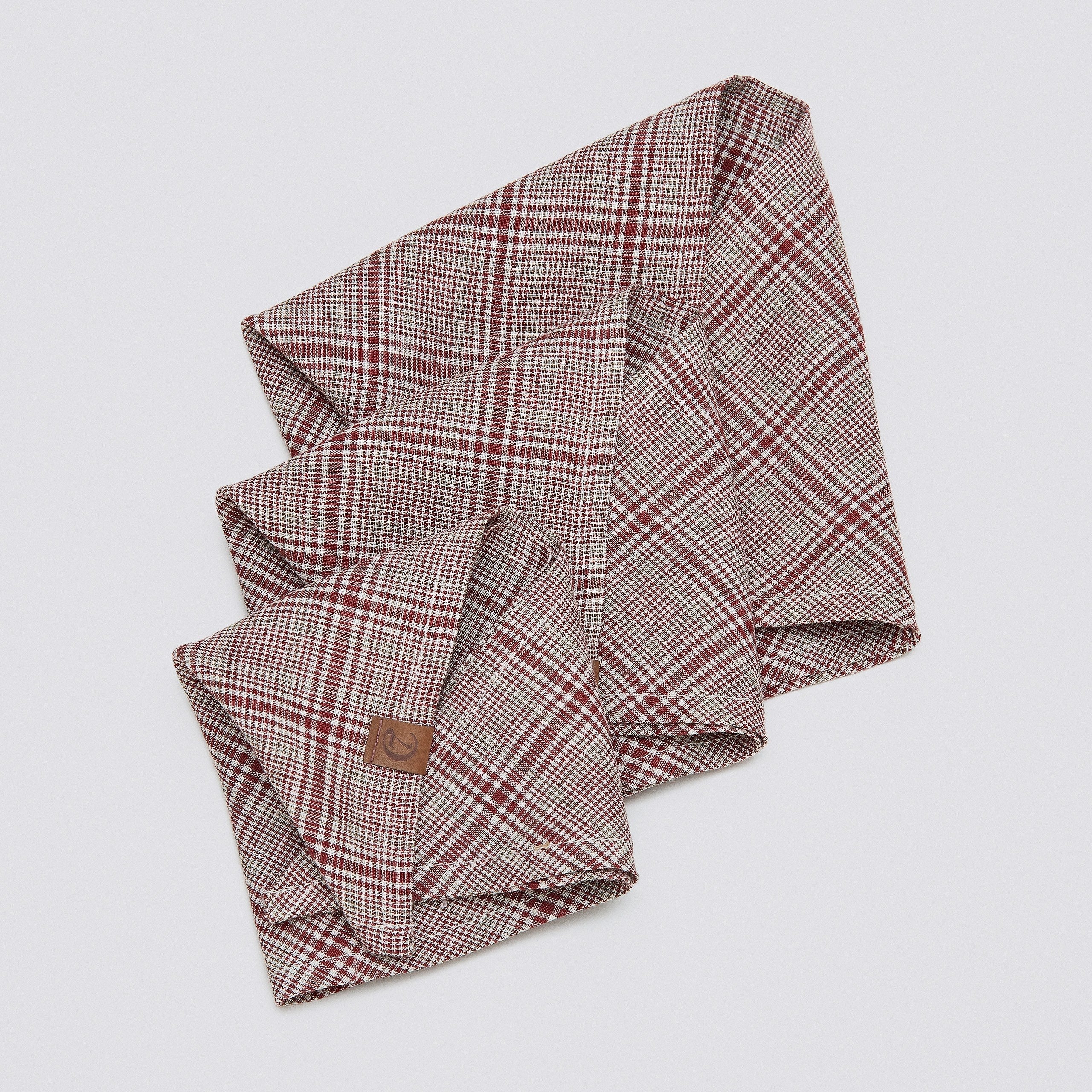 Hundehalstuch Bandana Check Red - Light Green