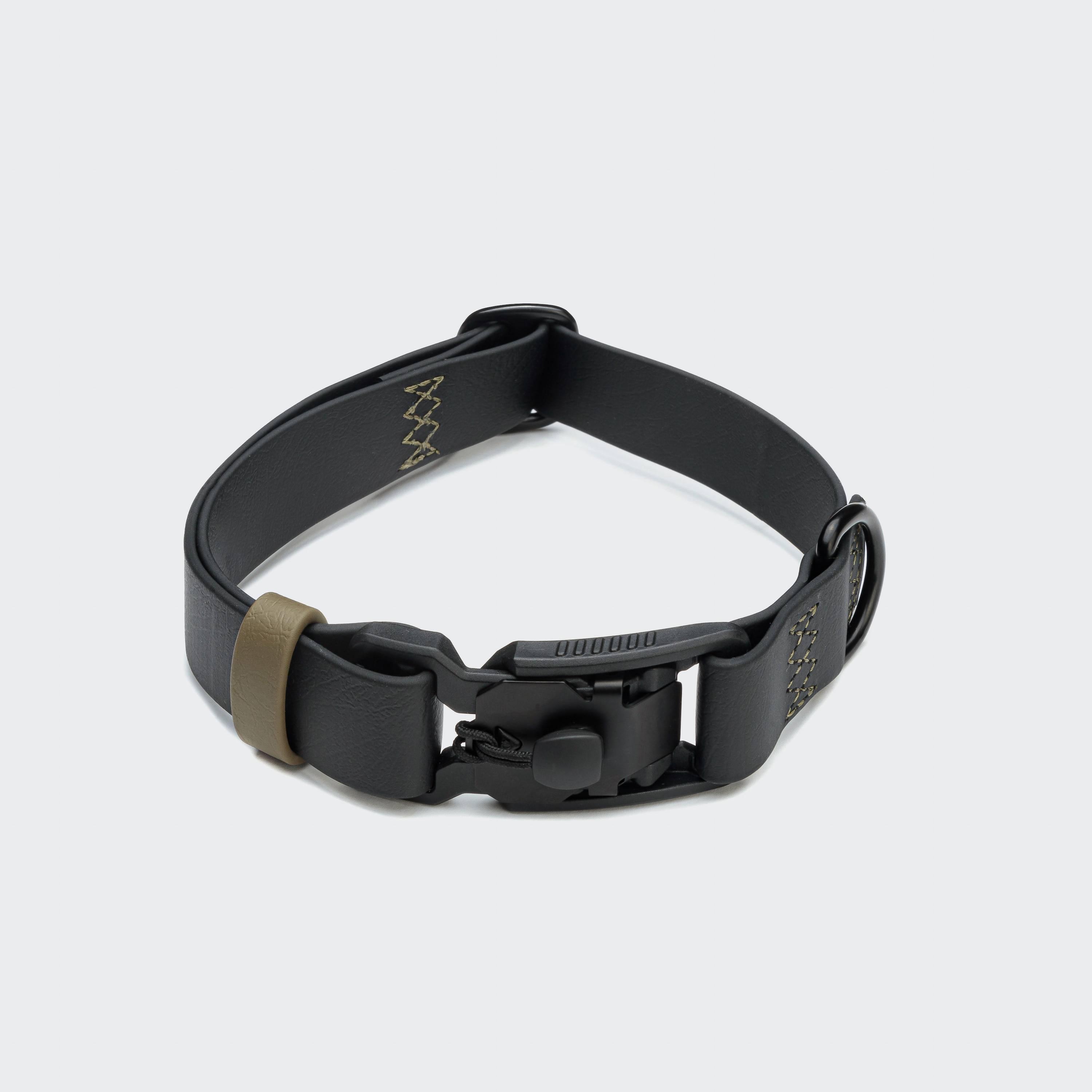 Cloud7-Hundehalsband-BioThane-Ipanema-Schwarz-Olive