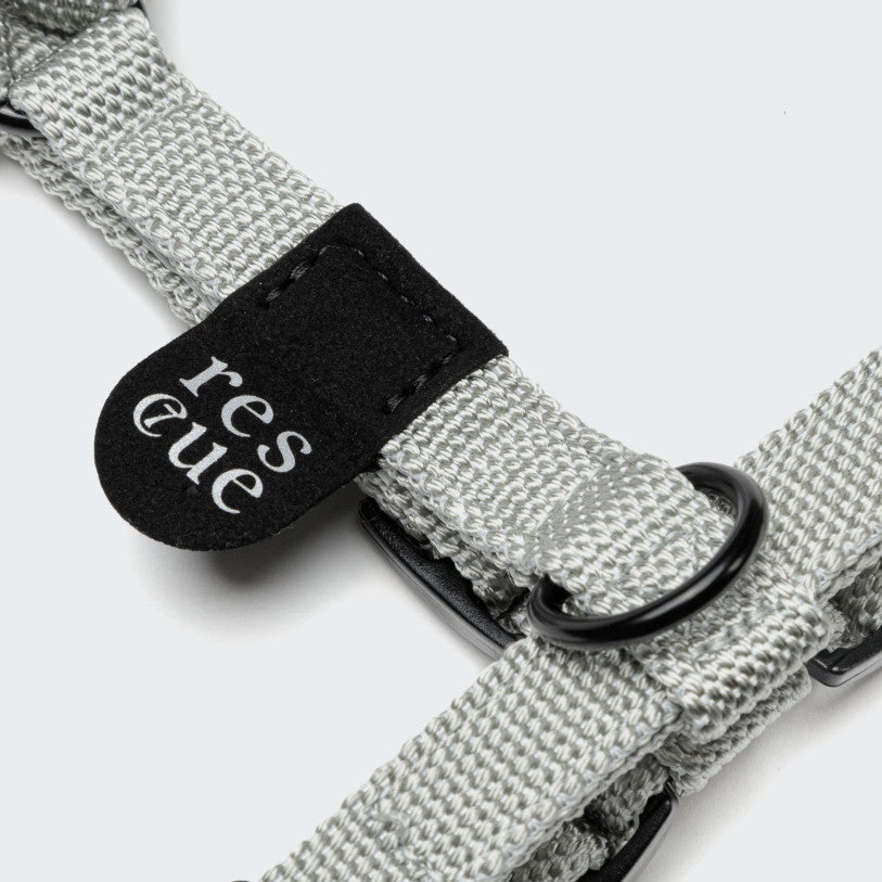 Cloud7-Y-Hundegeschirr-Nylon-Rescue-Silber-Logo