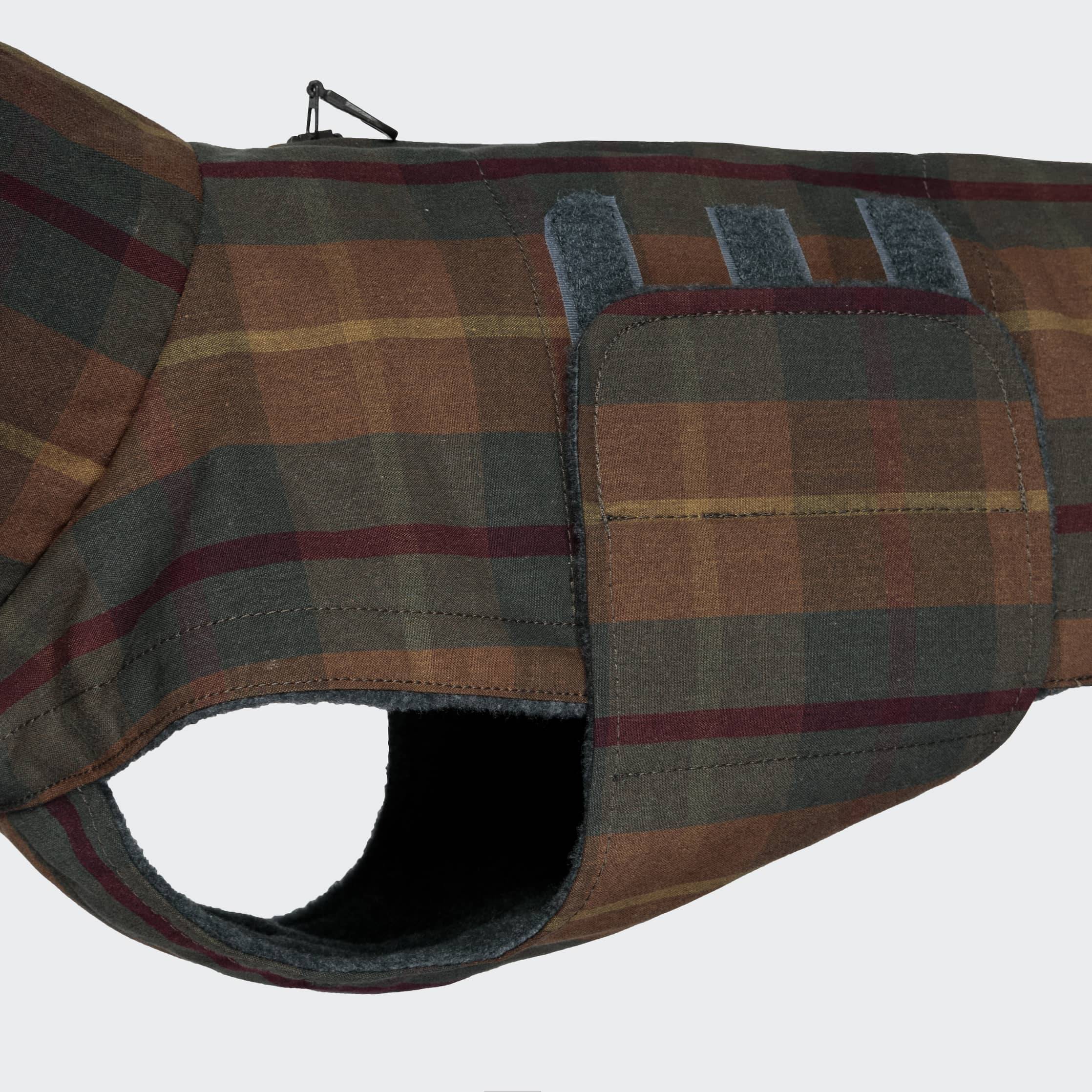 cloud7-Hundemantel-Brooklyn-Dackel-Waterproof-Waxed-Tartan-Dackel-Verschluss