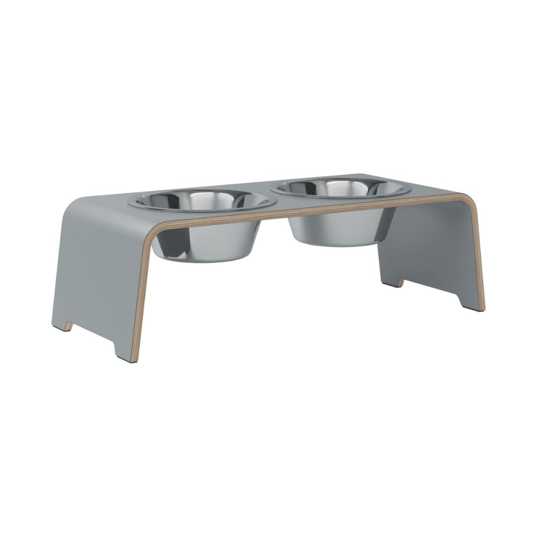 dogBar-Napfständer-Grau-Edelstahl-M